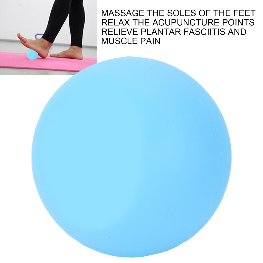 Mingea de Masaj Yoga Albastră din Silicon, Ameliorarea Durerii Musculare, Terapie Punct Trigger, Minge de Fitness Portabilă