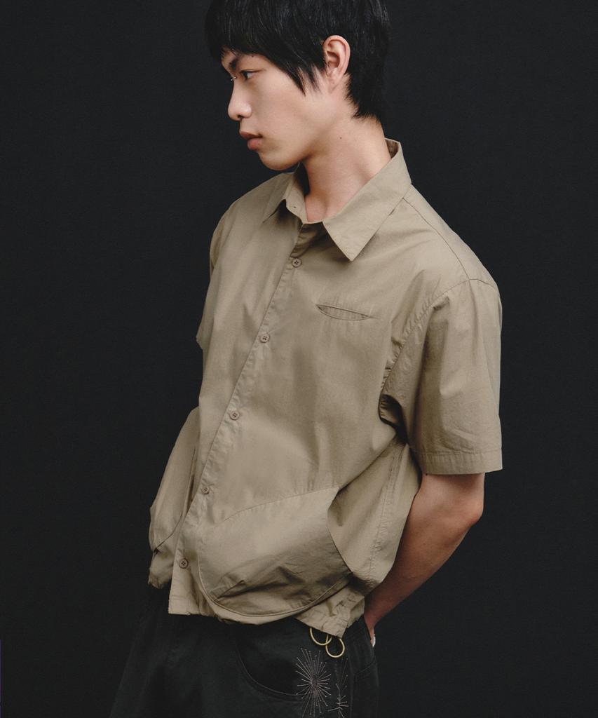 INTEMPOMOOD Arc Pocket Shirt_Beige