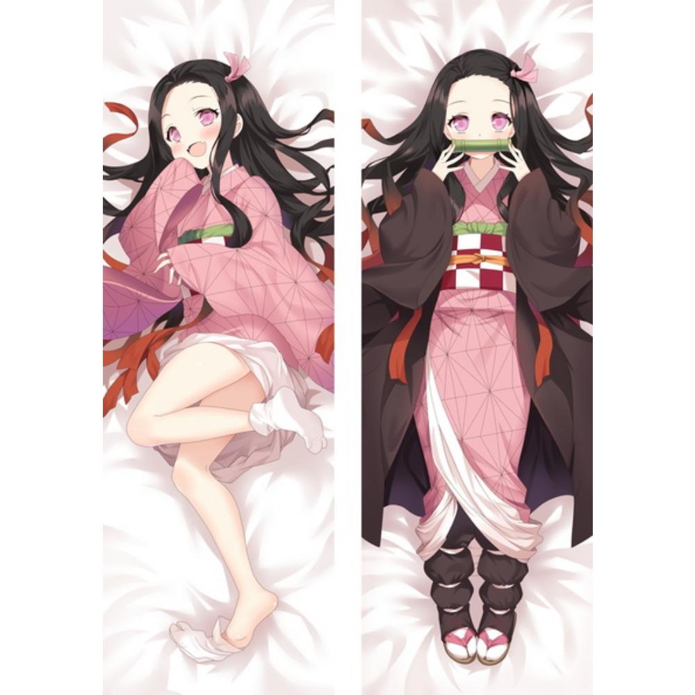 Japonský anime zabiják démonů Agatsuma Zenitsu Dakimakura Kamado Nezuko Pouzdro na polštář Objímání celého těla Kochou Shinobu Potah na polštář
