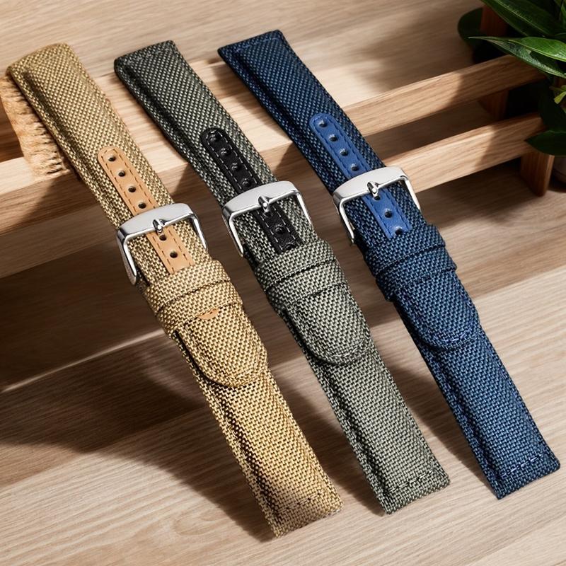 20mm 21mm 22mm Nylonové plátěné řemínek pro Seiko SRPC31J1 SRPC63J1 Hamilton Sports Vodotěsný řemínek Náramek Modrý Šedý Khaki