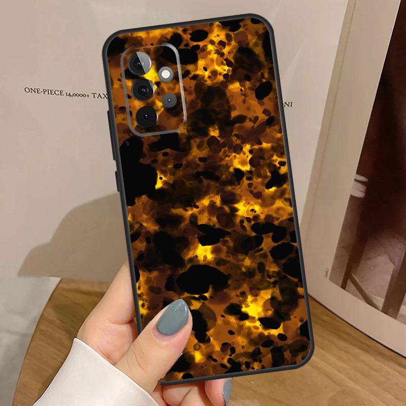 Tortoise Shell Pattern Case For Samsung Galaxy A34 A54 A17 A35 A55 A06 A16 A26 A36 A56 A53 A32 A52 A33 A13 A14 A15