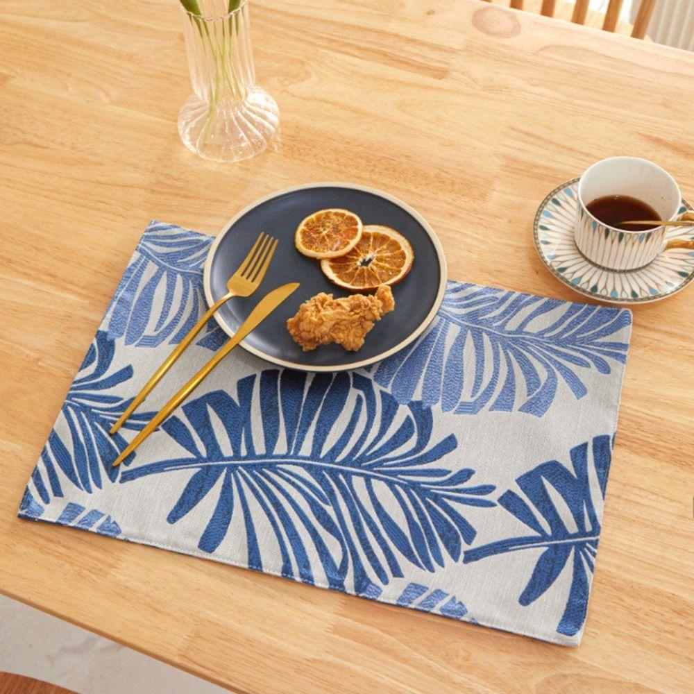 

2Pcs Creative Double-sided Dacron Dining Mat Durable Coffee Coaster Nordic Style Table Mat Kitchen красный