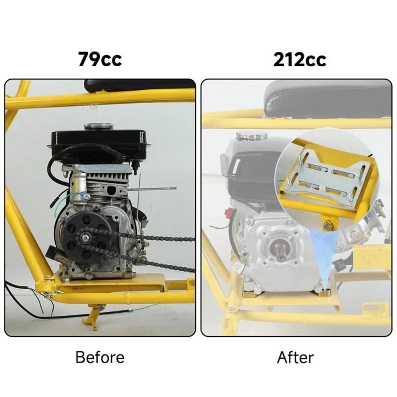 Engine Mounting Support Bracket Adapter Holder For 2.5hp 2.8hp Motovox Mini Bike Go Kart Doodlebug 79cc 97cc 98cc 100cc