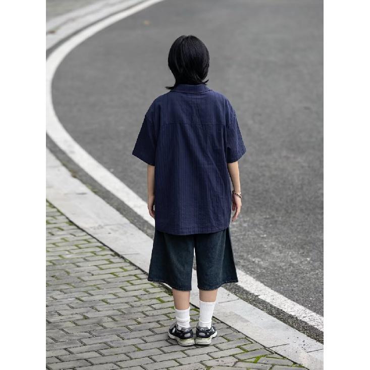 Summer Clothing Men'S Retro Casual Shirt Student Loose Niche Design Fun New Men'S Top For Outdoor Wear