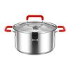Pin Ye 24cm Jiangshan Red 304 Stainless Steel Deep Soup Pot