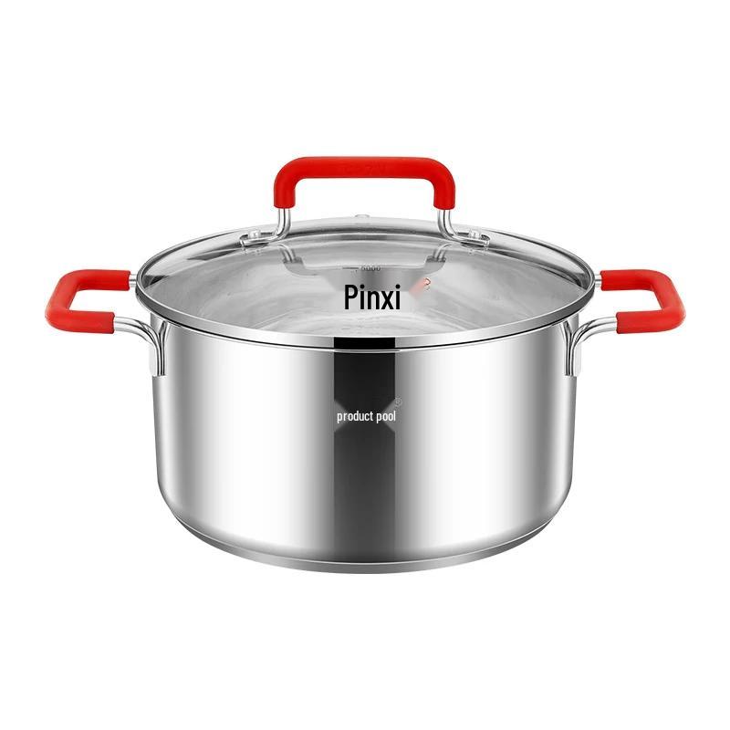 Pin Ye 24cm Jiangshan Red 304 Stainless Steel Deep Soup Pot