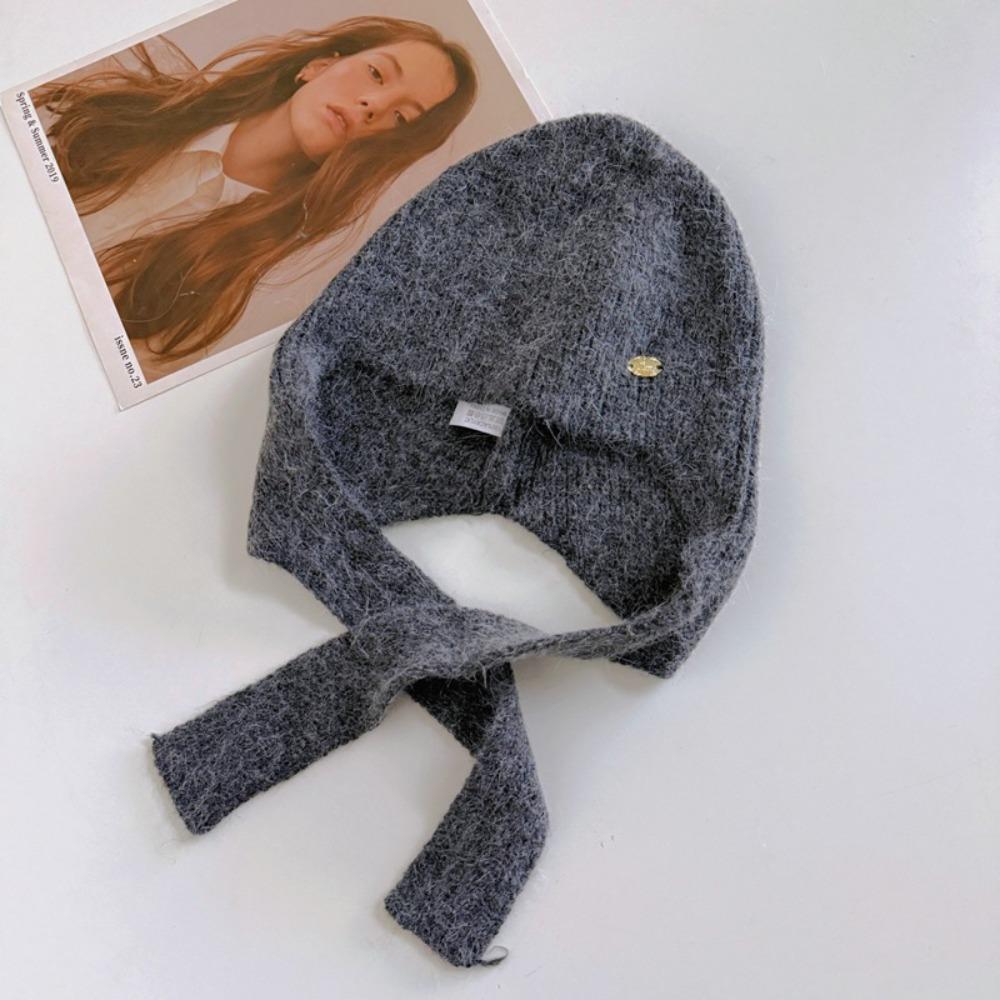 Coldproof Woolen Crochet Beanies Cap Keep Warm Girls Pullover Cap Fashion Knitted Hat  Female