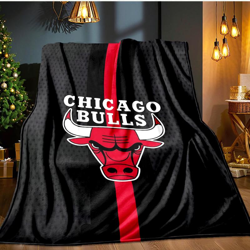 Bull Basketball Artwork Blanket Flannel Throw for Sofa, Indoor, Camping, Living Room, Office, Chair, And Bed Soft Birthday Gift