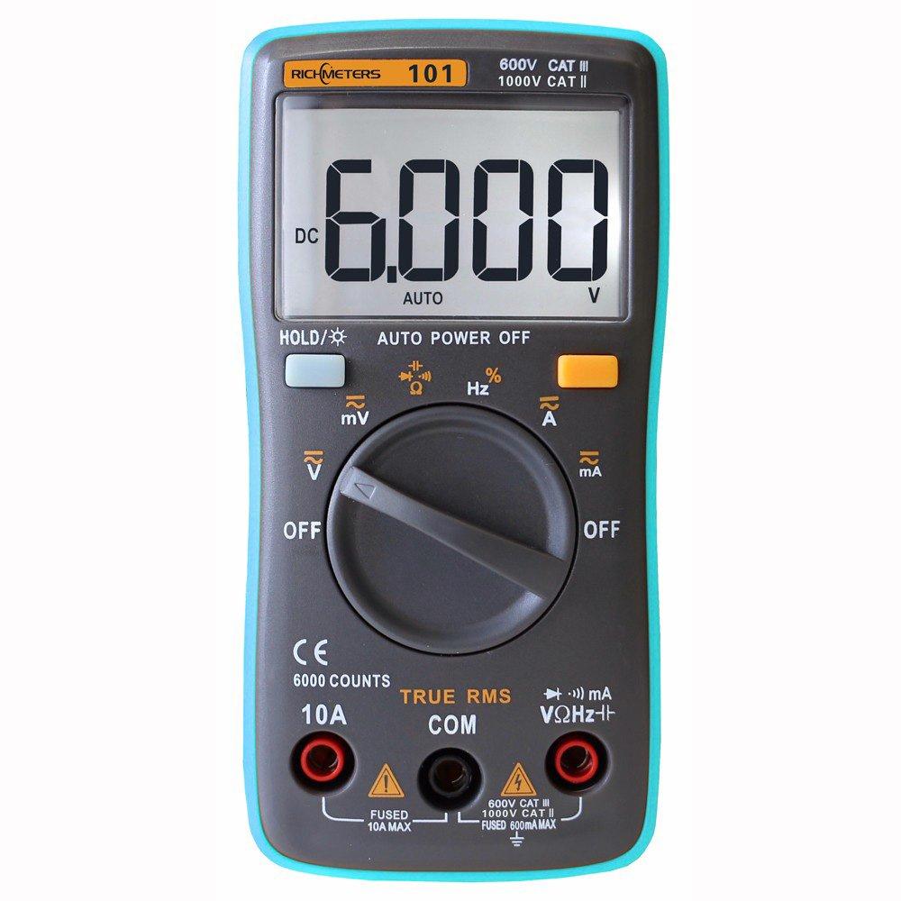 Zmart RM101 Digital Multimeter, 6000 Counts, Backlight, AC/DC, Ammeter, Voltmeter, Resistance, Parallel Import