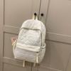 Winter Cotton Clothes Schoolbag Female College Students Simple Class Backpack Japanese Sweet Wind Rhombus Backpack
