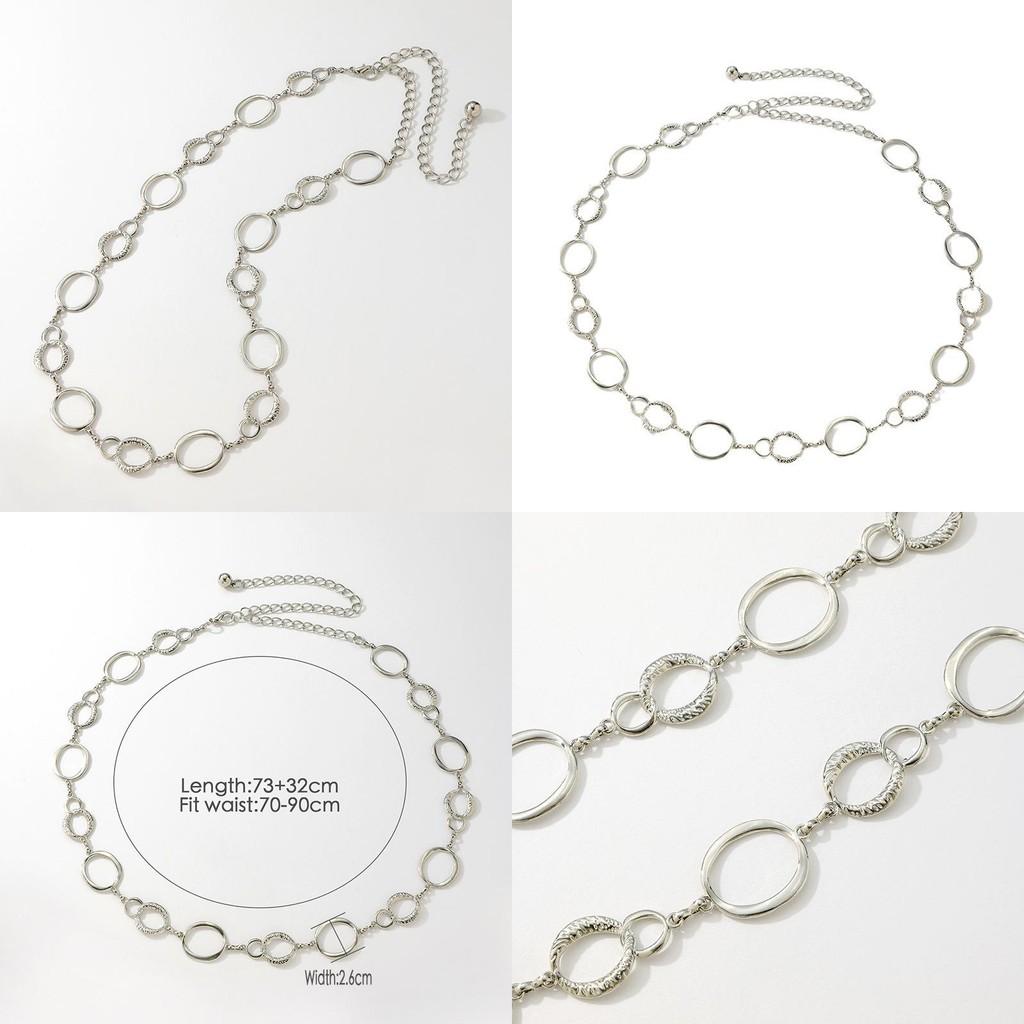 Geometric Alloy Waist Chain For Women With Adjustable Lobster Clasp Summer Accessory