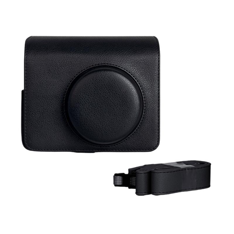 Etui na aparat PU skórzane miękkie silikonowe etui torba na aparat na film szerokoformatowy 400 z paskami na ramię