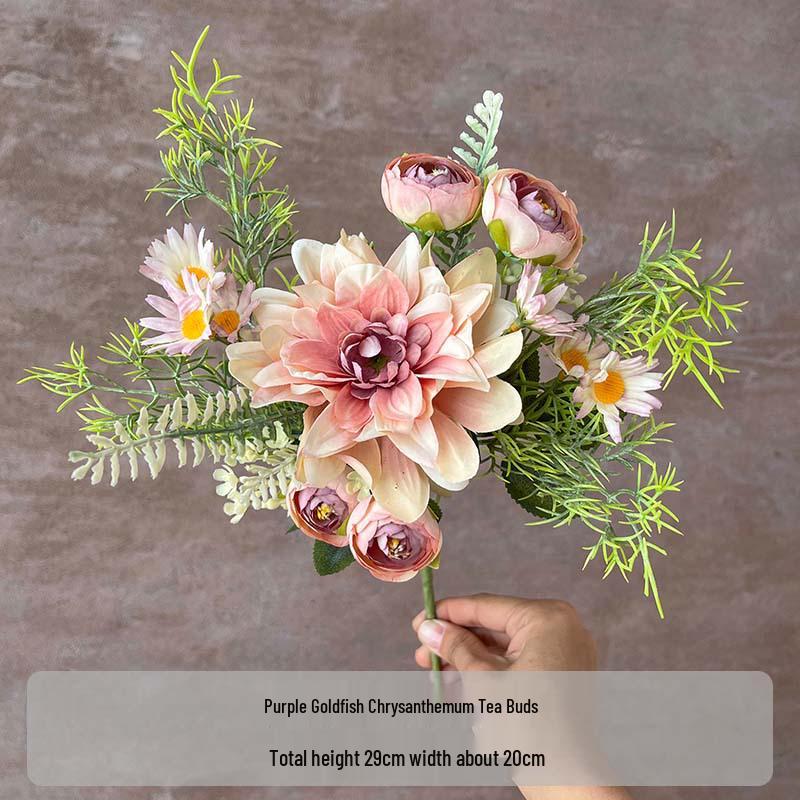 Flori Artificiale Seria Violet: Floral Decorativ Elegant pentru Casă, Nuntă, Cameră Model și Decor Moale.