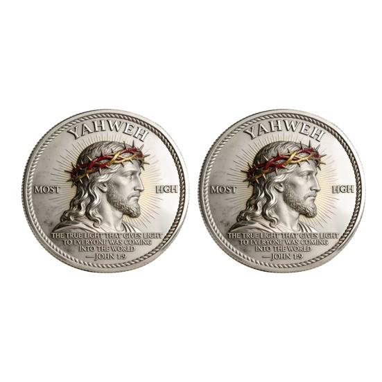 

1/2/3/5 шт. Християнська монета-випробування Ісуса Двостороння Монета-токен Воїн Лицар Молитва Віра Прикраса Для колекціонерів Істориків Сувенірна Монета Релігійний Подарунок 2pcs