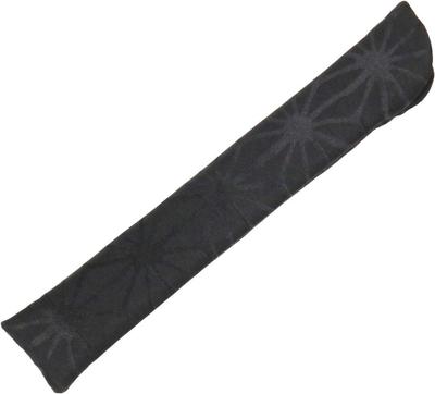 Ventoinha Matsumi Kogeisha folha de cânhamo caixa de fabrico japonês, jacquard, padrão, preto, 23,5 cm
