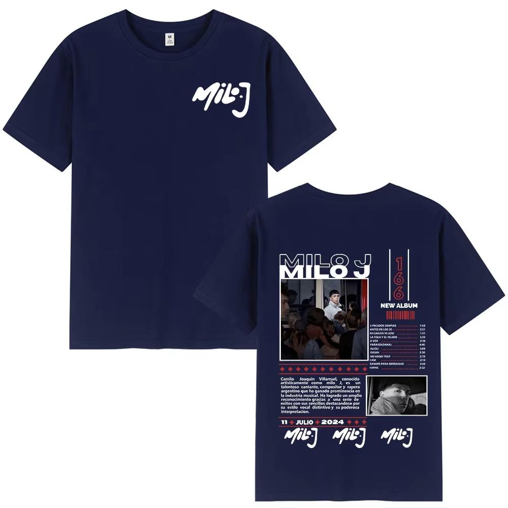 Rapper Milo J 166 Album Merch T Shirt Men Women Fashion Hip Hop T-shirt  Casual Oversized Short Sleeve T-shirts Streetwear
