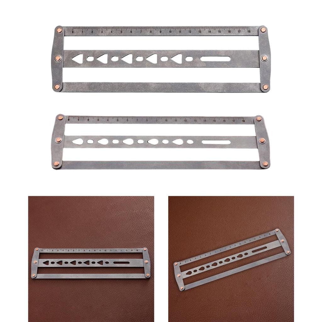 Leather Belt Auxiliary Positioning Punch Ruler Punch Hole Spacing Tools Sturdy Portable Belt End Tool Belt Strap Head End Ruler