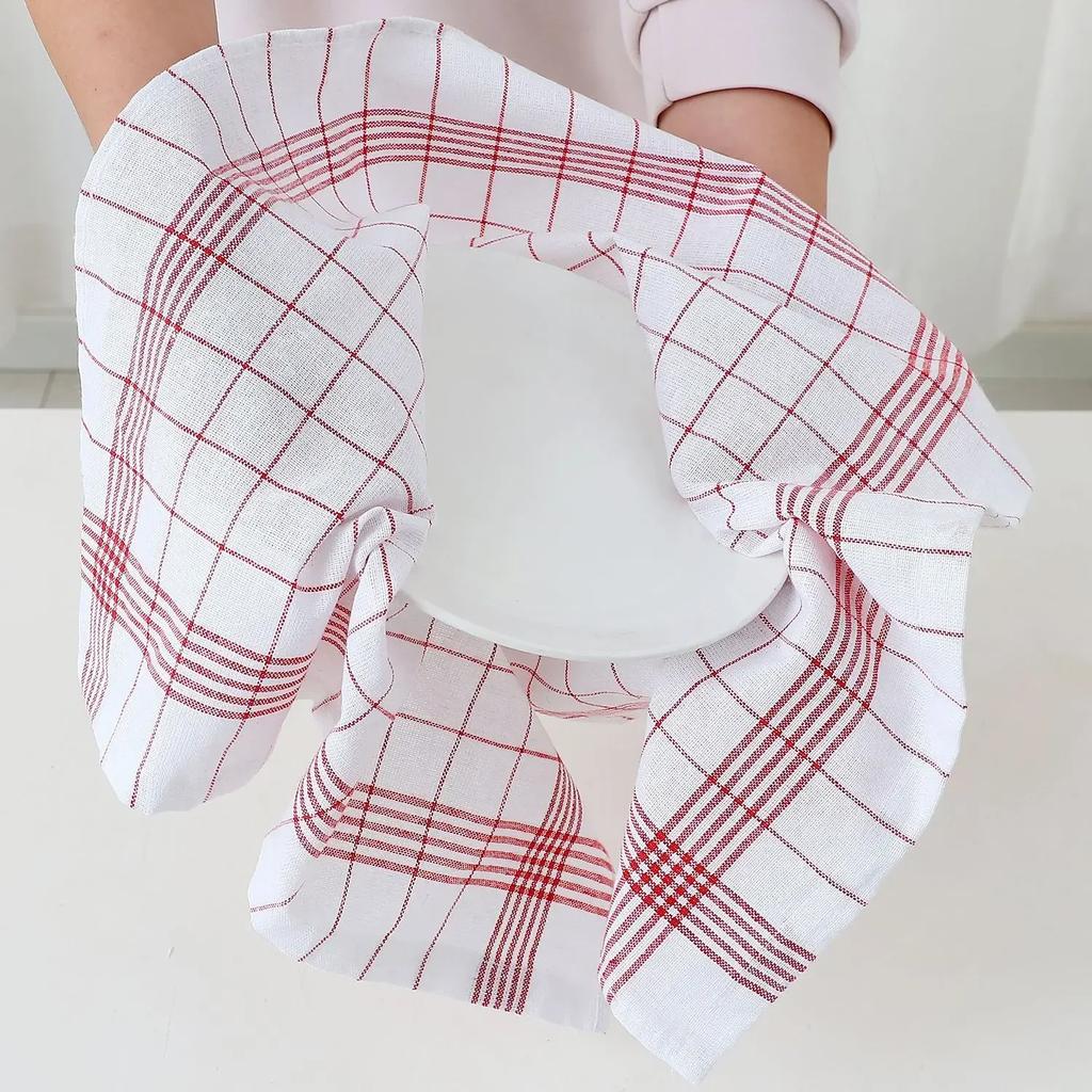 45x62cm Cotton Kitchen Towel Soft Dishcloth Super Absorbent Kitchen Cloths Home Cleaning Scouring Towel Washing Dishes Cloth
