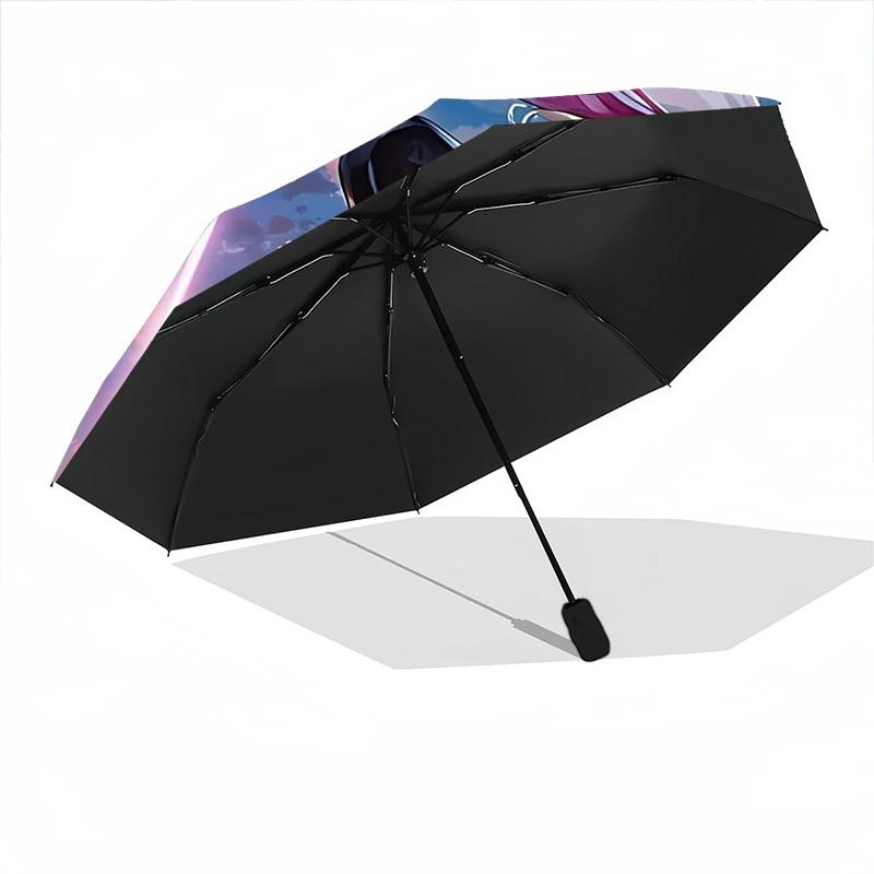 1pc SpiderMan and SpiderGwen Automatic Folding Umbrella, Durable Plastic & Iron, Lightweight for Outdoor Daily Use  025