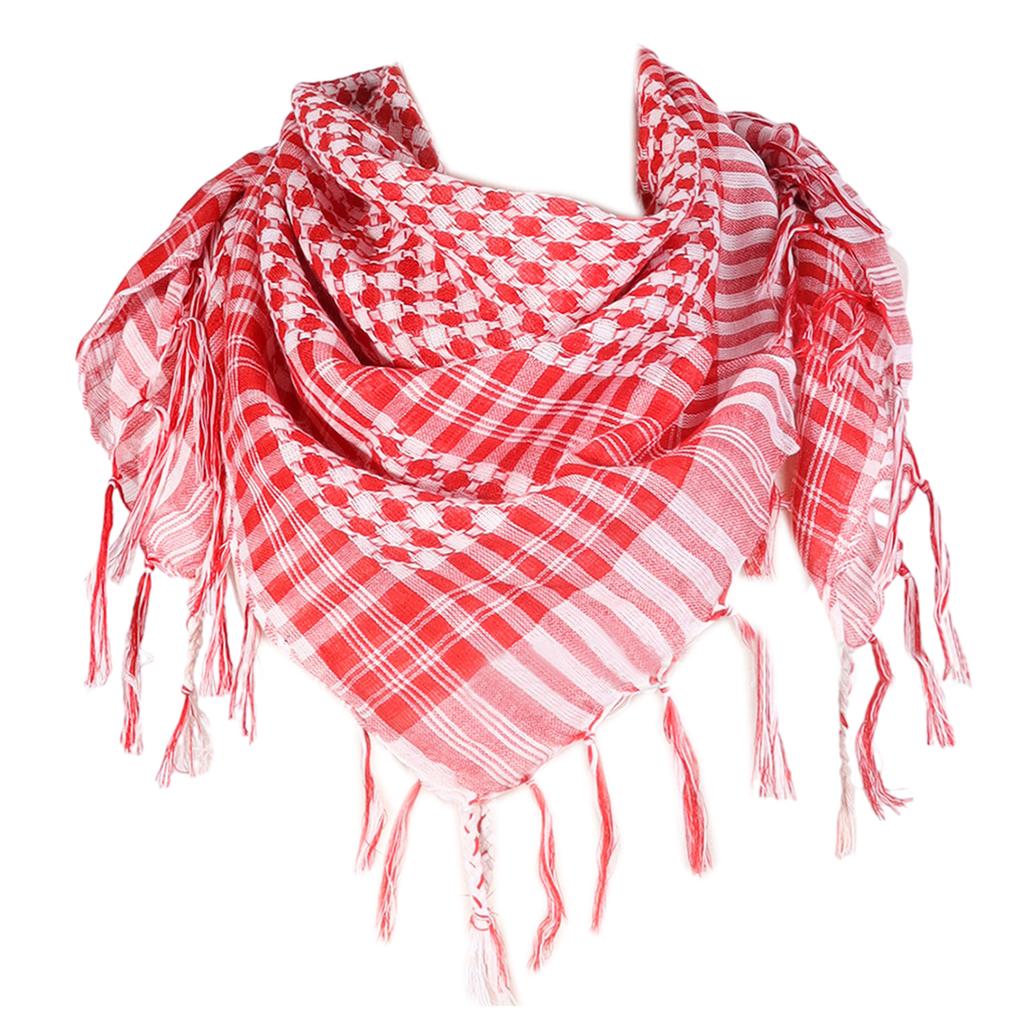 Multiuse Arafat Hijab Scarf Tassels Shawl Bandana Adult Desert Arab Shemagh Headscarf Arabian Dubai Saudi Head Covering