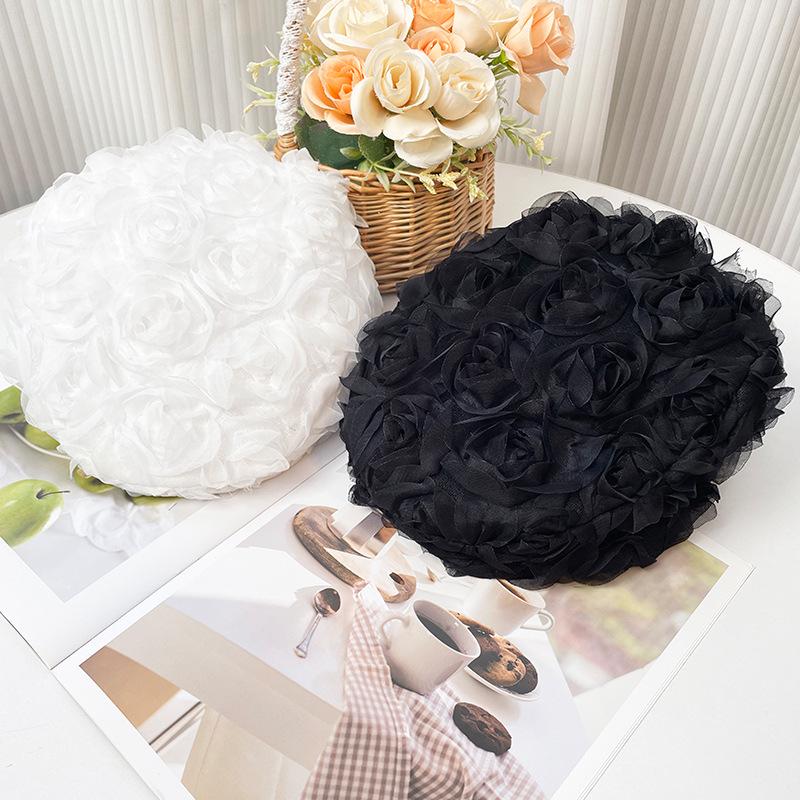 Korean Rose-Inspired Vintage Women's Beret