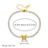 Gold Butterfly Zircon Tennis Bracelet For Women Dainty Jewelry
