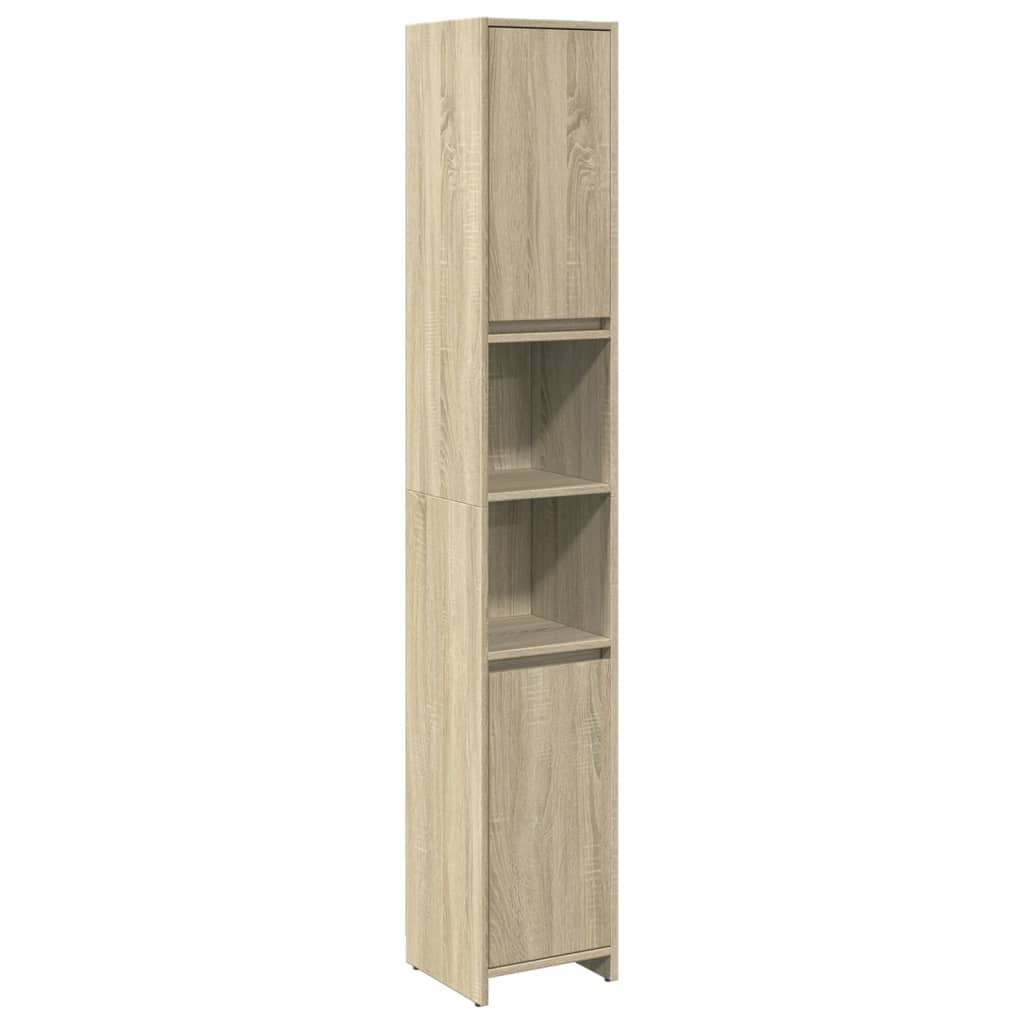 4 Piece Bathroom Furniture Set in Sonoma Oak Particleboard