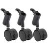 3pcs Light Stand Wheels with Brake 16MM 360 Degrees  Rotating Quiet Easy To Install Tripod Swivel Casters for Live