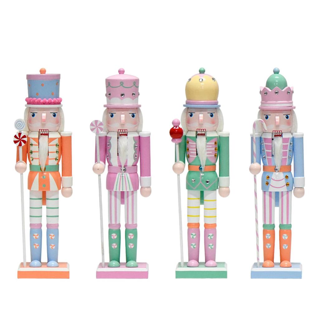 Wooden Nutcracker Ornament,Desktop Decoration,Kids Toy, Holiday Present Christmas Doll Nutcracker Crafts for Home Christmas