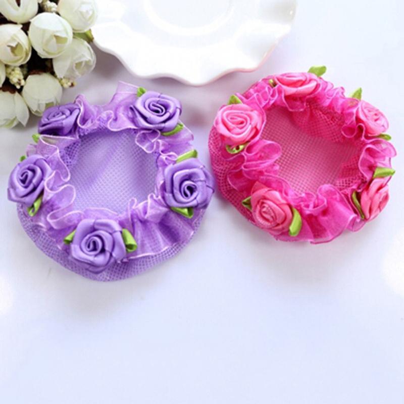 Cute Flower Girl Bun Mesh For Hair For Baby Bun Net Bun Cover Accessories