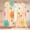 Flat Printing Curtains Without Rod Floral Hearts Delight Women Is Day Festival Creative Fabric Curtain Set Of 2 Made Polyester Washable