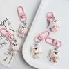 Cute Cartoon Girl Resin Keychain Pendant - Heart Backpack Charm, Holiday Gift for Students & Couples