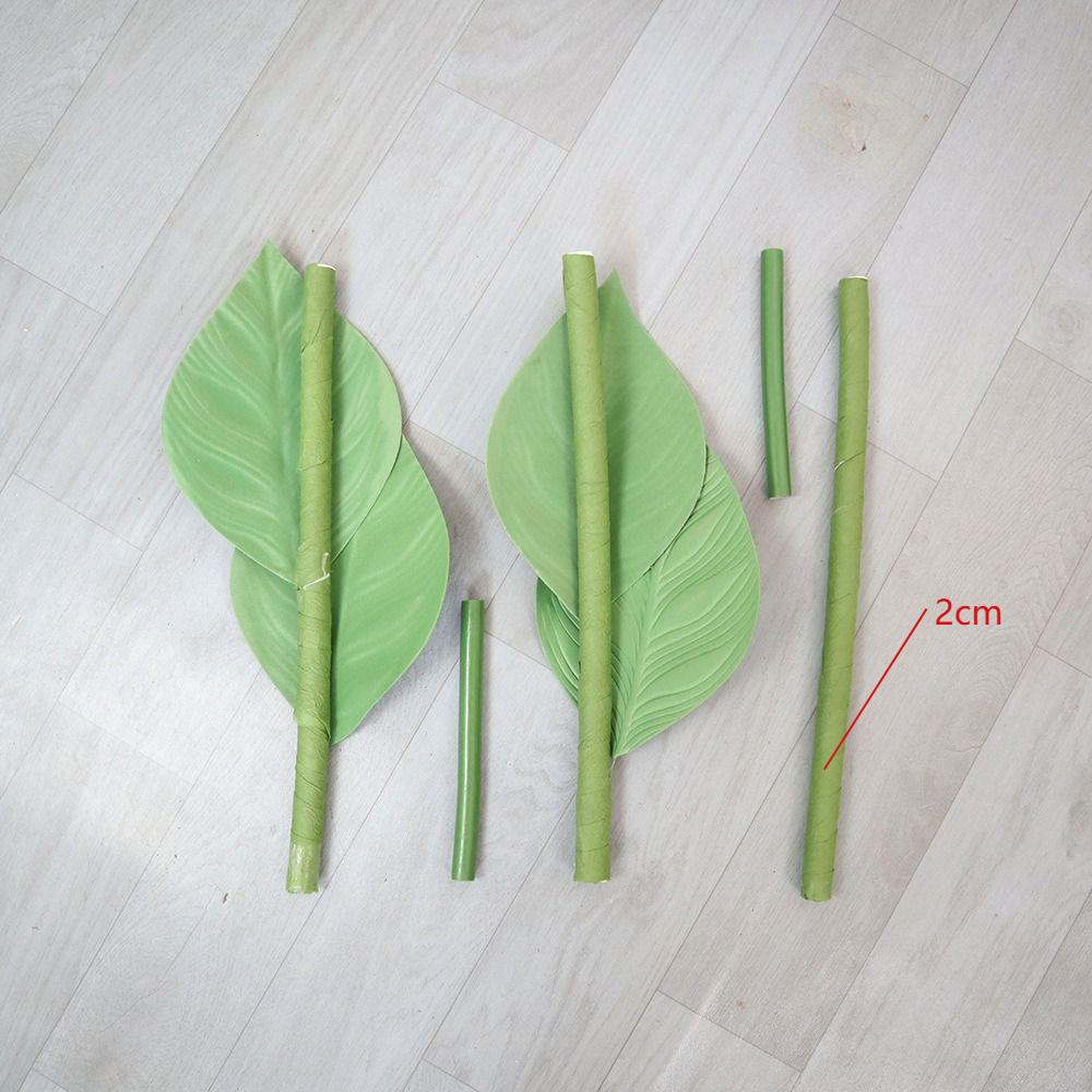 Simulation Artificial Flower Stand Pole 1.35m Giant Flores Pole New Green Leaves Flower Stem