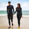 Unisex Long Sleeve Pants Snorkeling Suit Set With Zipper UV Protection Rash Guard Water Sports