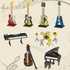 Mini Musikinstrument Bausteine Klavier oder Gitarre oder Keyboard oder Bass oder Schlagzeug DIY Lernspielzeug für Jungen & Mädchen!