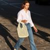 Women Crochet Shoulder Bag Lightweight Solid Color Mesh Handbag Fashionable Beach Bag Daily Commuting