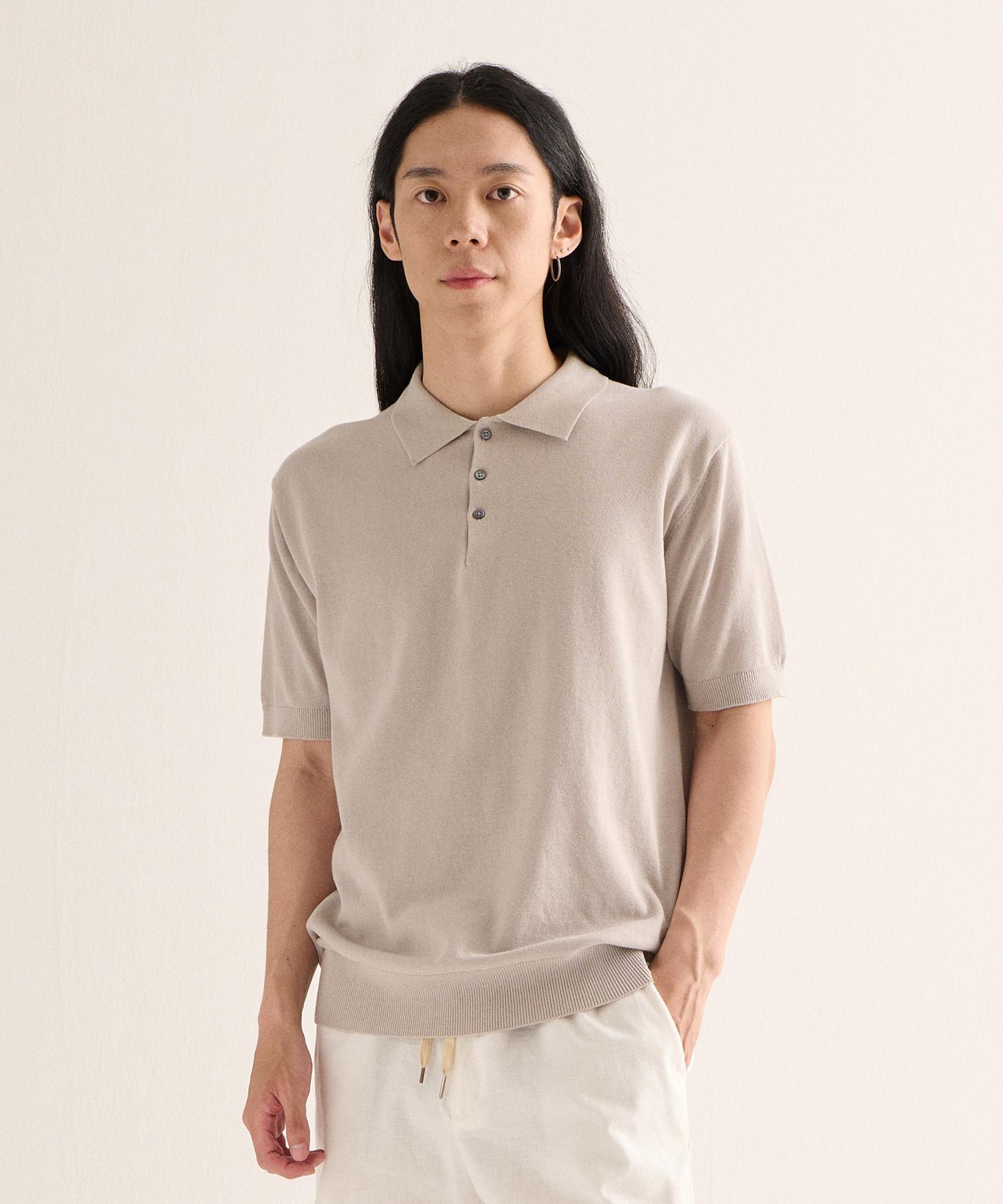 Linen Cooling Polo Shirt (Grey) Free