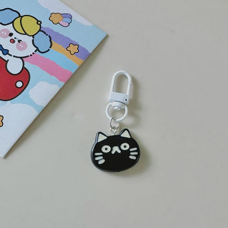 Cute Cartoon Little Cat Keychain Creative Fish Kitten Pendent Charms Keyring Fashion Accessories Jewelry Gifts Car Key Chains