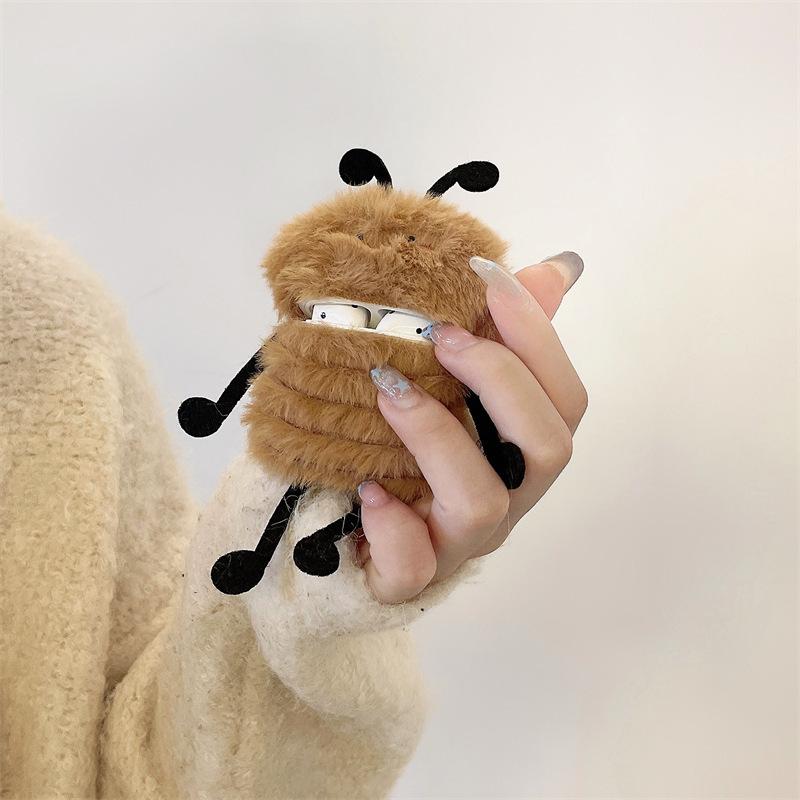 Plush Bee for Airpods4 Apple Bluetooth Wireless Headset Cover 1/2/3 Generation Pro2 Autumn and Winter Girl Cute