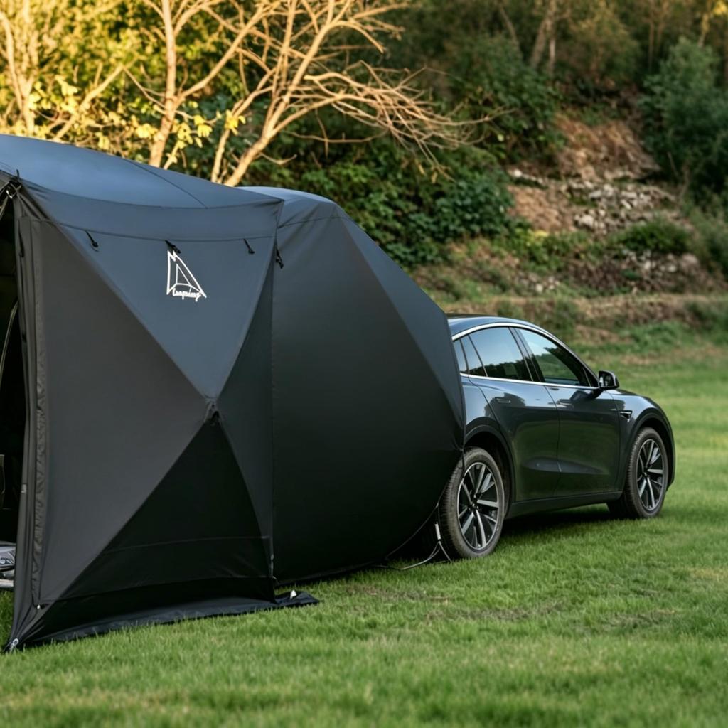 TENPLAY Rear Gate Curtain Car Side Car SUV Connects to Easy Setup Car-Attaching Tent, Tent, Tent, Tarp, Camping, Compatible, 3-Way Use, Vehicle,
