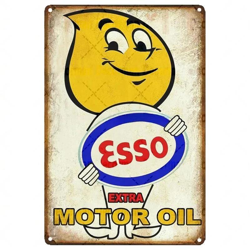 Mike86 ESSO Tiger PIN UP Vintage Metal Tin Signs Man Cave Oil Shop Posters Decoration LTA