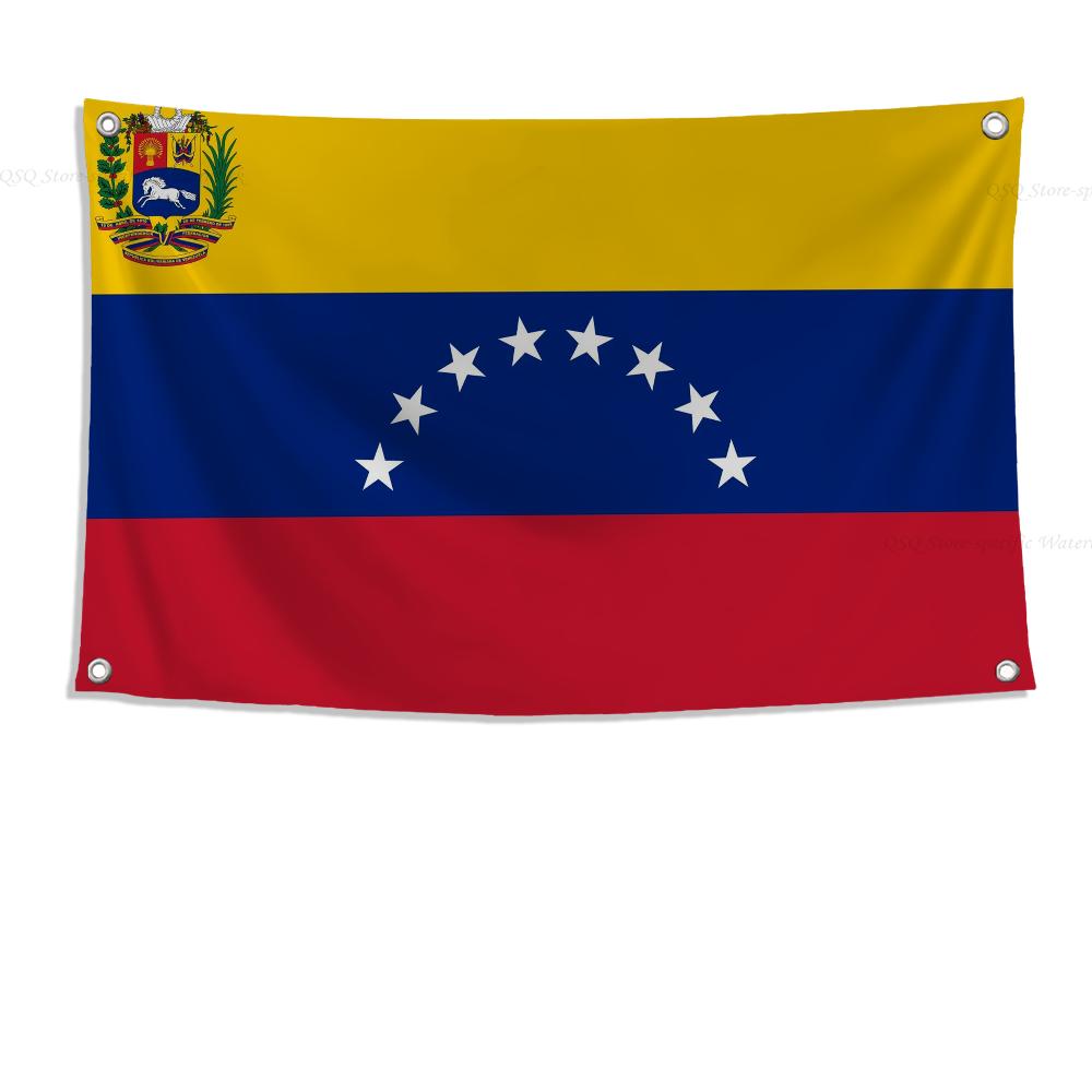 1pc 7 Star Or 8 Star Venezuela 1954 Flag Banners Four Hole Flag Polyester Outdoor Decor Room Aesthetic