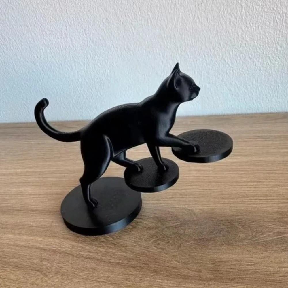 Einzigartige Katzen-Treppensteiger-Statuen 3D-gedruckte Ornamente im nordischen Stil Heimdekoration