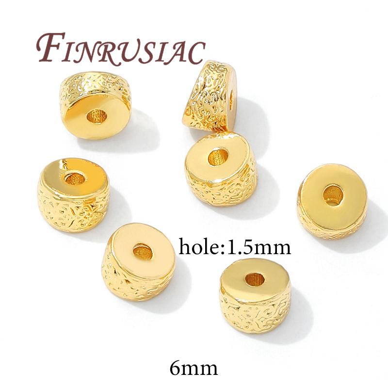 Separators For Beads 18K Gold Plated Brass Spacer Beads,Necklace Accessories,Bracelets Beads,DIY Jewelry Making Supplies