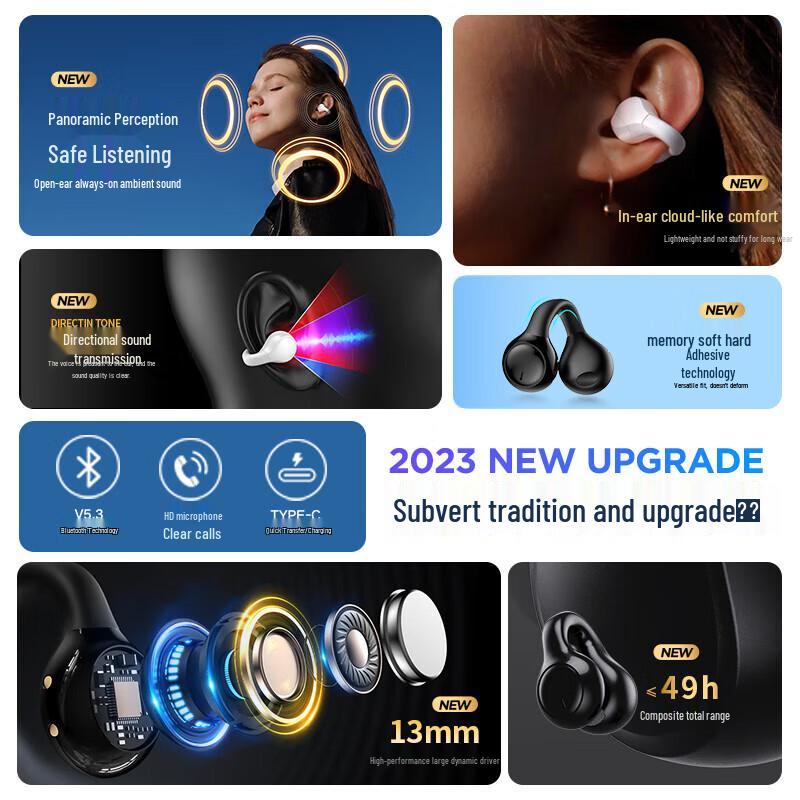 Aigo TJ170 TWS Open-Ear Clip Bluetooth Sports Headset