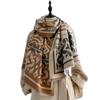 Imitation Cashmere High-Quality Geometric Printing Scarf, Versatile In Autumn And Winter, High-End Shawl, Coat Decoration And Warmth