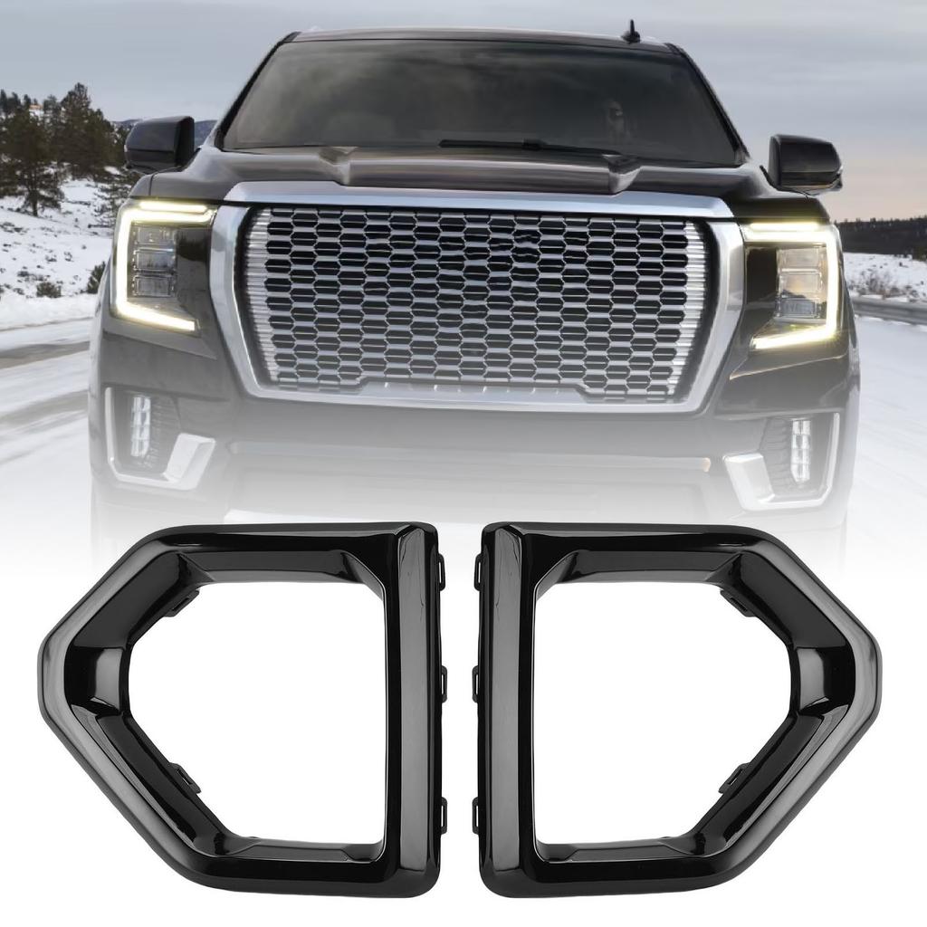 Fog Light Outer Bezel Cover 84176753 84176752 Left Right Fog Lamp Bezel Trim Replacement for 1500 AT4 Base SLT