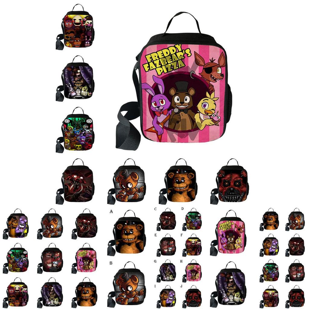 Five Nights At Freddy's Insulated Lunch Bag With Large Capacity And Mesh Pocket