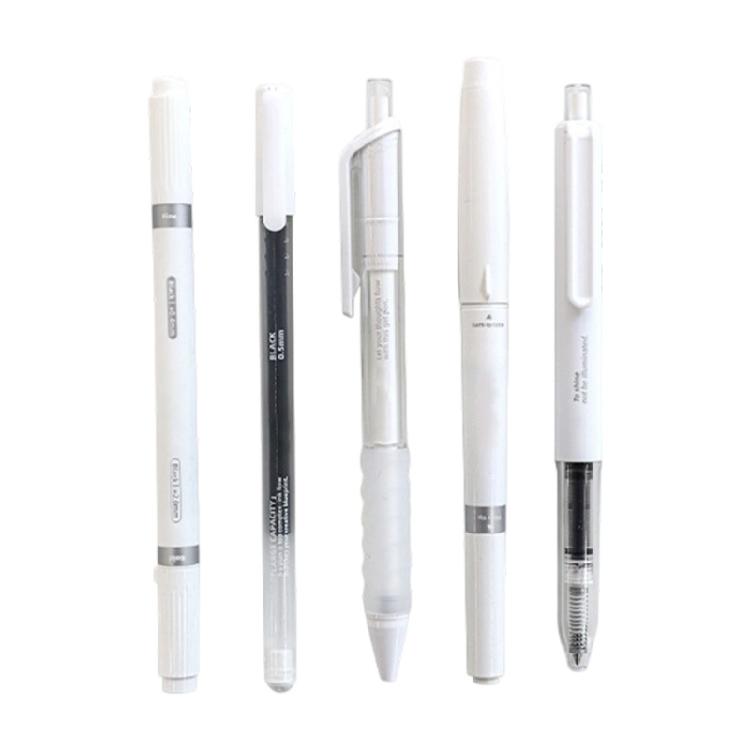 

Set of 5 0.5mm Ink Roller Ball Pen Fine Point Pen For Exams Office School Writing Smooth Quick Drying Clicks Gel Pen Set