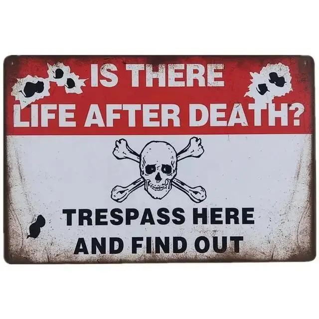 Vintage Warning Beware Metal Tin Signs Plaque  Wall Decoration Art Posters for Man Cave Home Cafe Garden Club Bar  Iron Paint